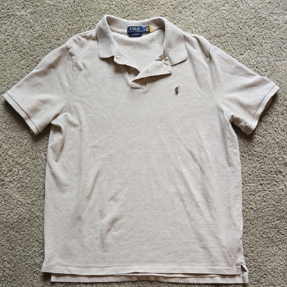 Polo By Ralph Lauren Tan Classic Polo Shirt - image 1